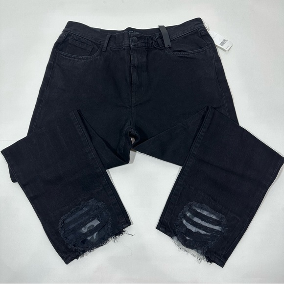 J BRAND Ruby Fleur Noir Black High Rise Crop Cigarette - Picture 3 of 10